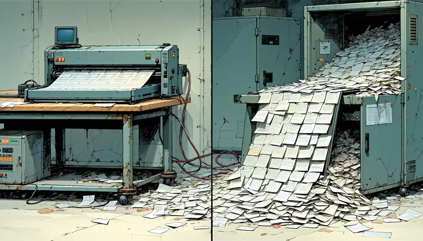 Illustration accompanying Replaying 8,900 real files cut a file-type detector's false alarms from 105 to zero