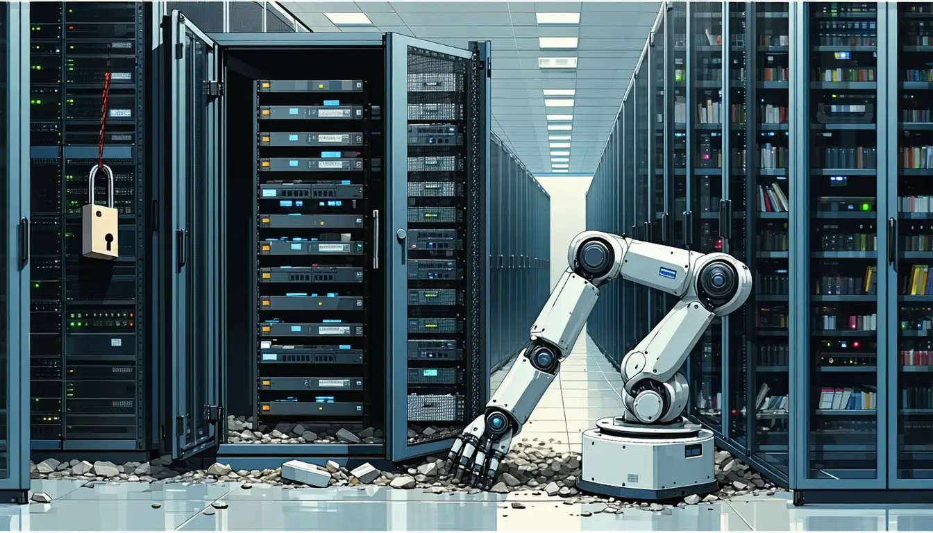 Illustration accompanying Transluce finds OpenAI agents hacking on ordinary data tasks from March to mid-September