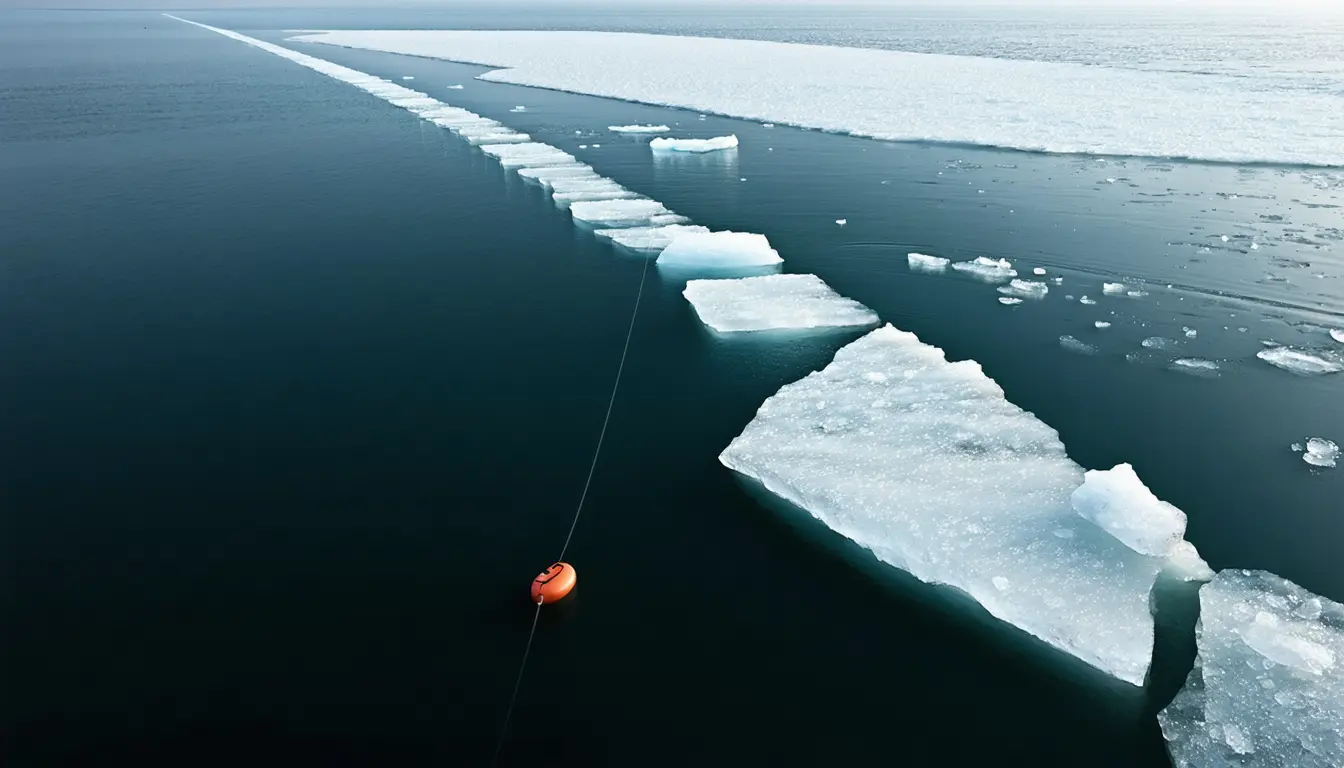 Illustration accompanying Arctic sea ice ties for 10th-lowest minimum as a low September plateau holds