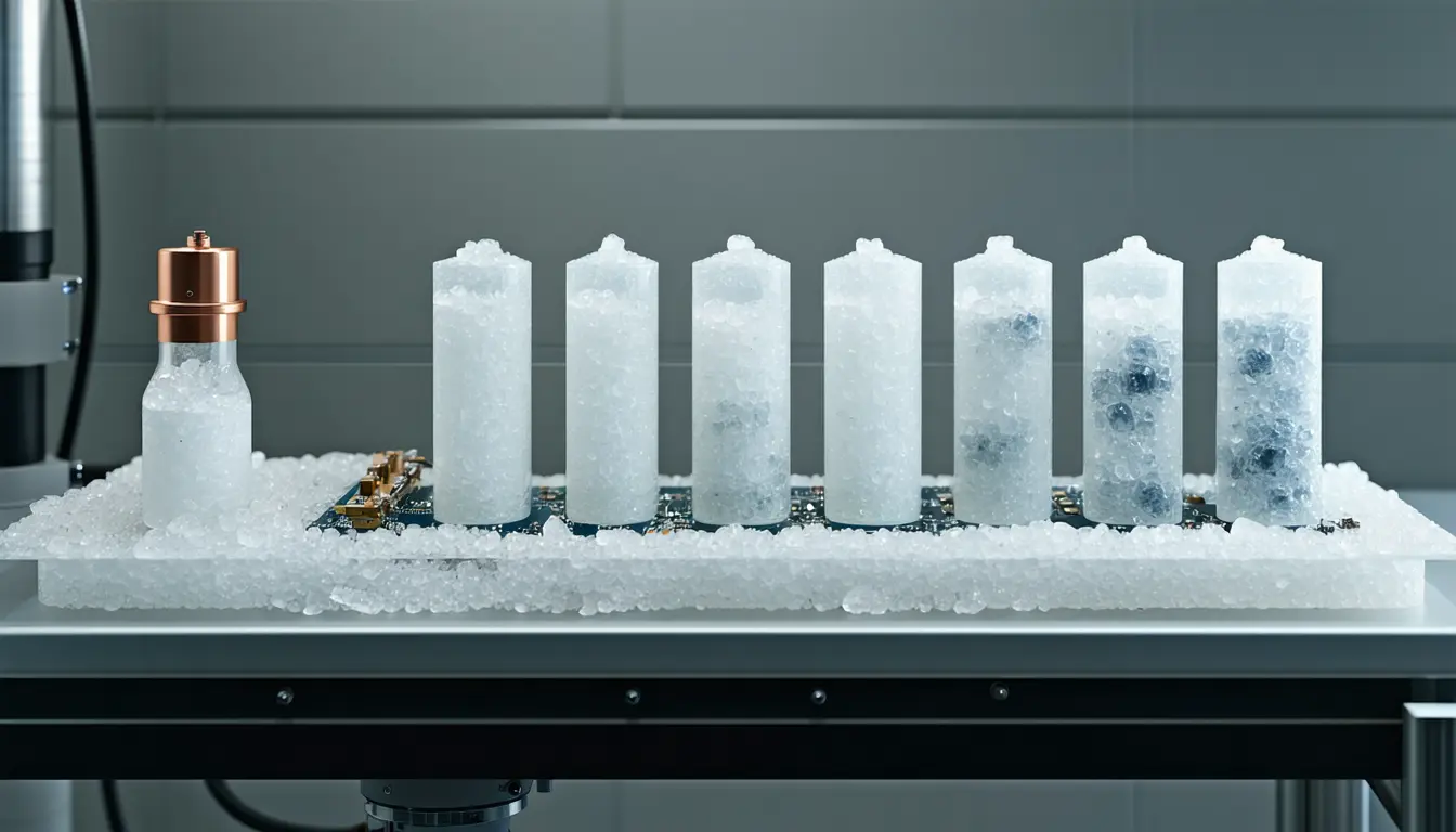 Illustration accompanying Montana Instruments built a cryostat that cycles to 4 K and back in about two hours