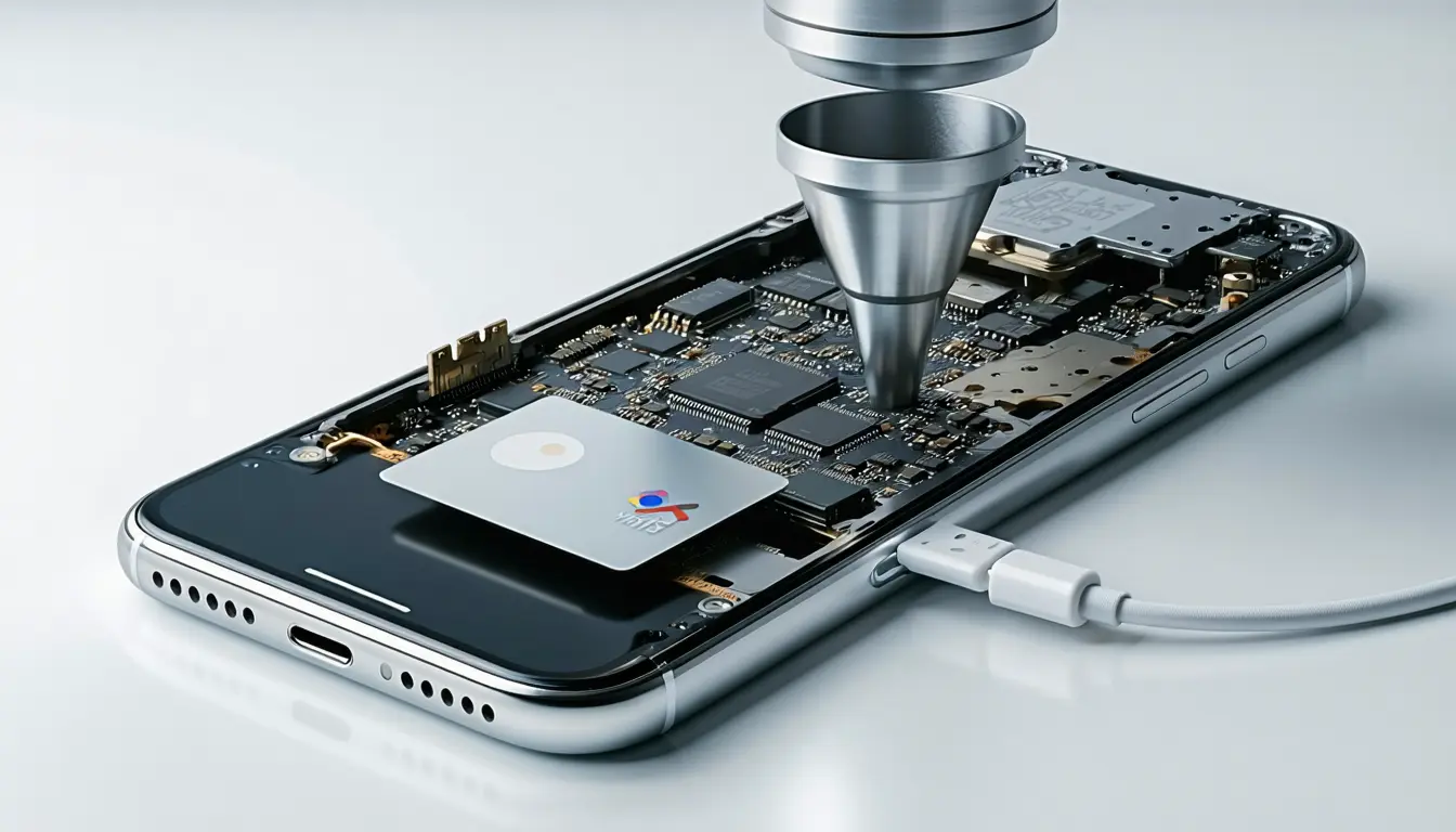 Illustration accompanying Apple's iOS 27 gives opted-in apps an on-device scam risk level to flag possible impersonation
