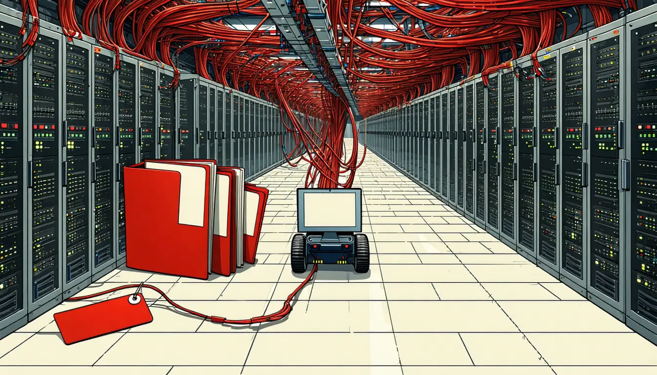 Illustration accompanying Microsoft extends Purview data blocking to the network layer for employees and their AI agents