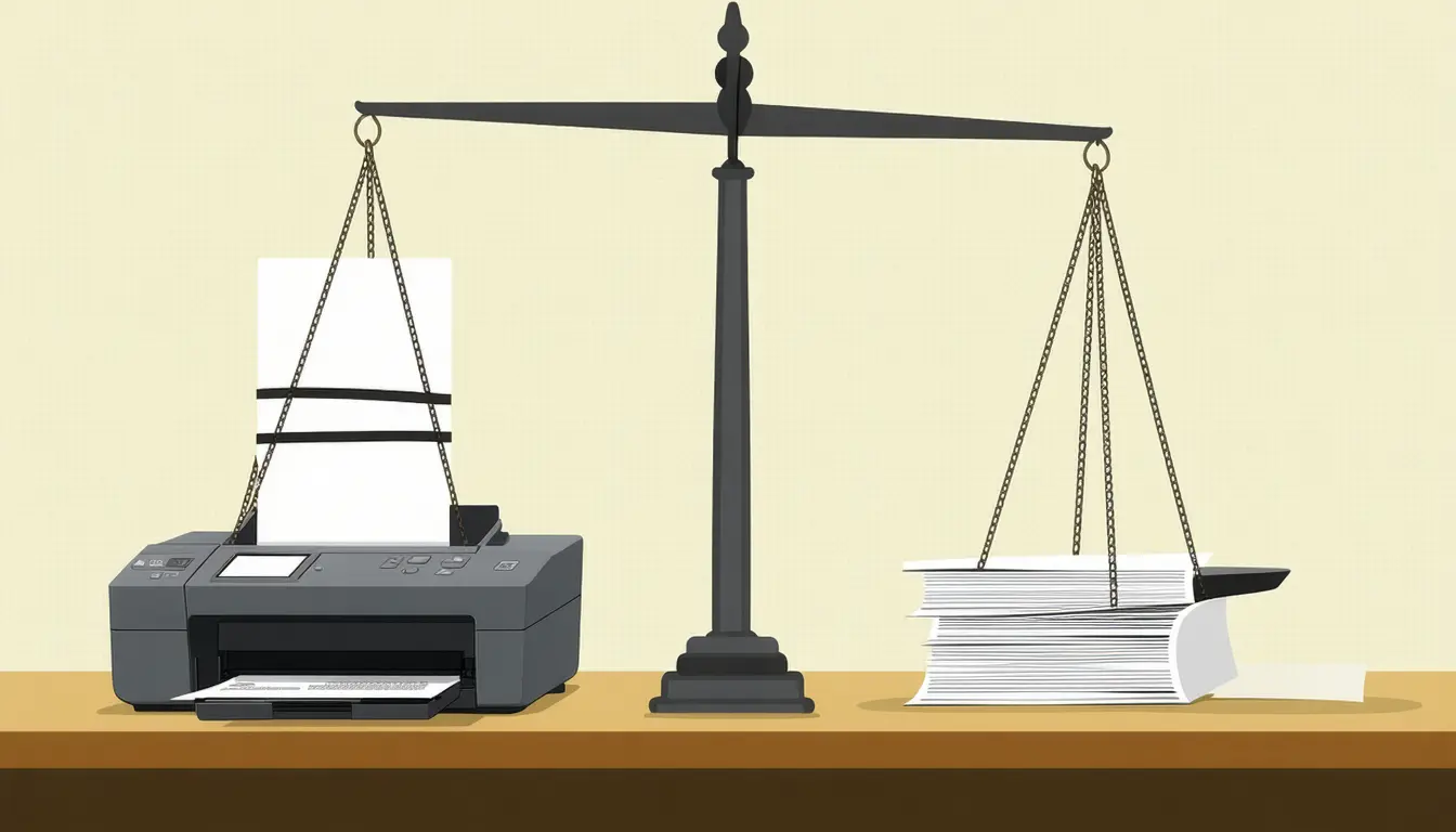 Illustration accompanying Paper Office's 92.5% agent pass rate measures its Office libraries and their guidance as one bundle