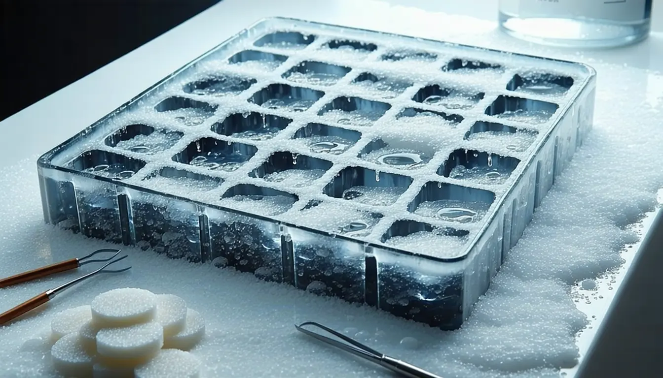 Illustration accompanying Graphene reservoirs make cryo-EM ice thickness tunable through reservoir depth