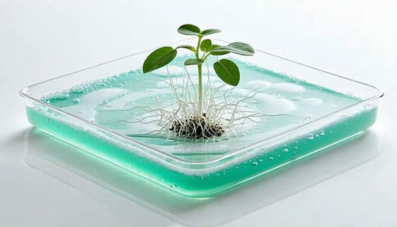 Illustration accompanying Injured thale cress roots warn the plant's other roots with a pressure wave at 75 millimetres a second