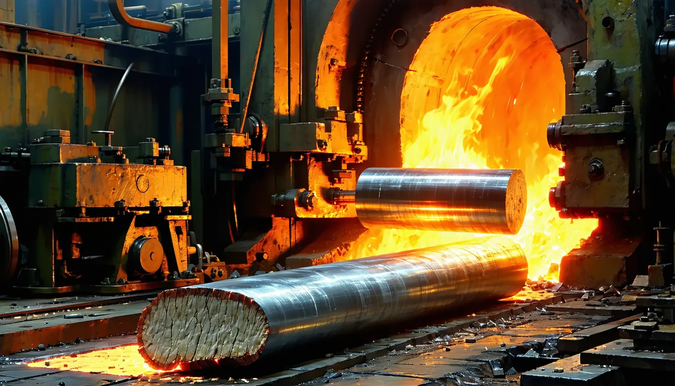 Illustration accompanying NASA recommends homogenizing large aluminum 2219 ingots before forging them