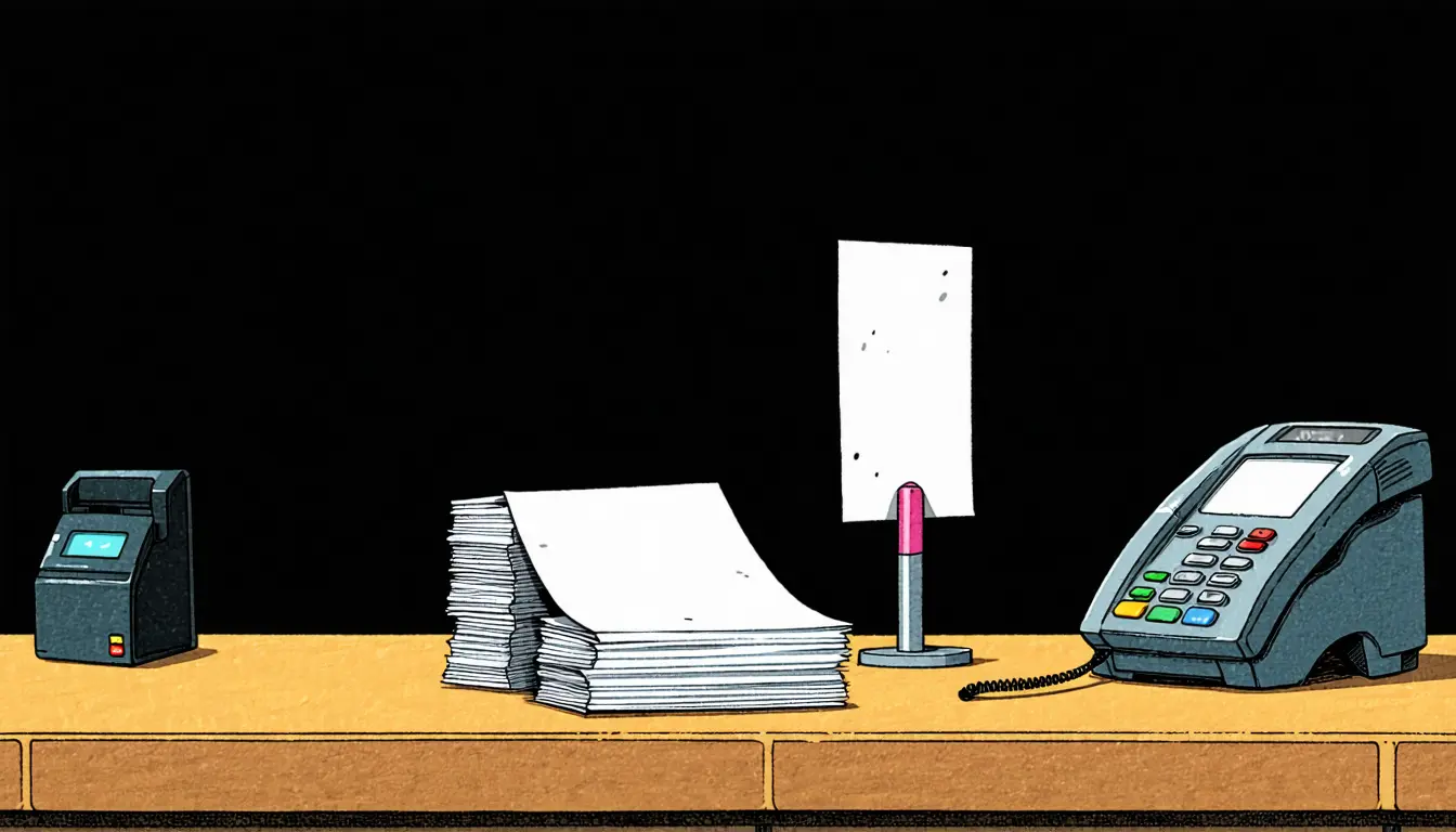 Illustration accompanying Dev.to fintech guide records checkout outcomes only after commit or rollback