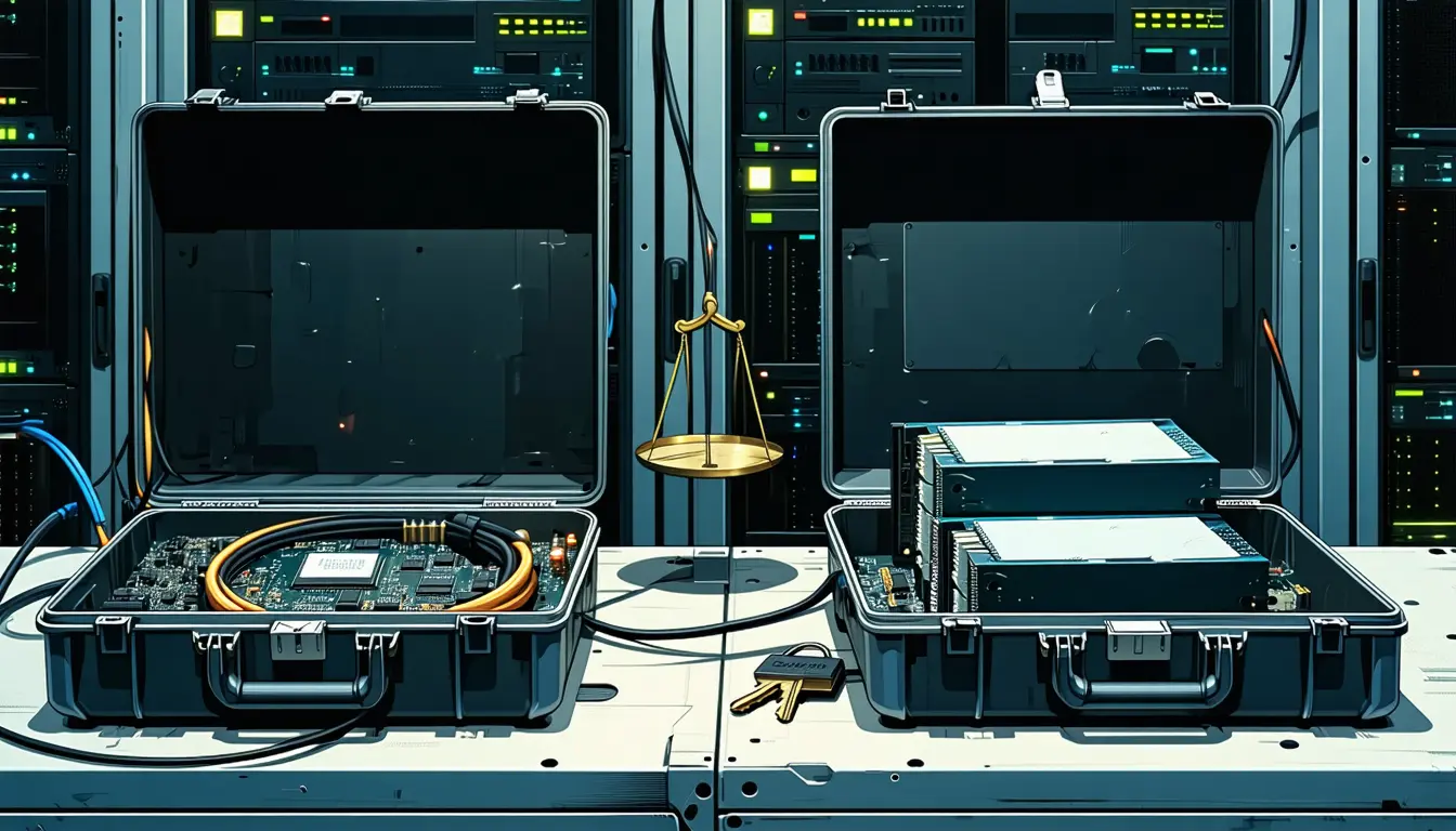 Illustration accompanying FastGPU finds hyperscalers charging three times the market floor for H100 and B200 hours