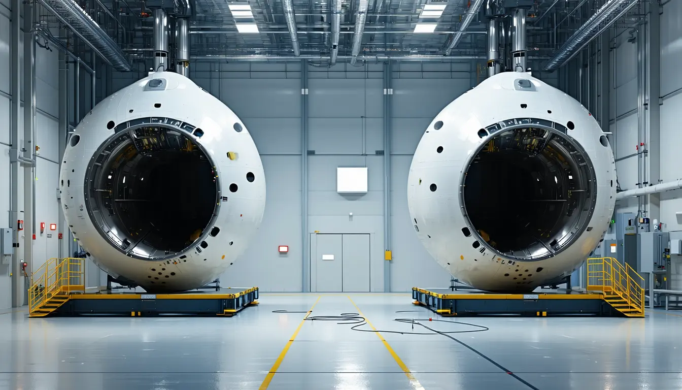 Illustration accompanying Stanford world model docks with the ISS about 53% of the time in preprint tests