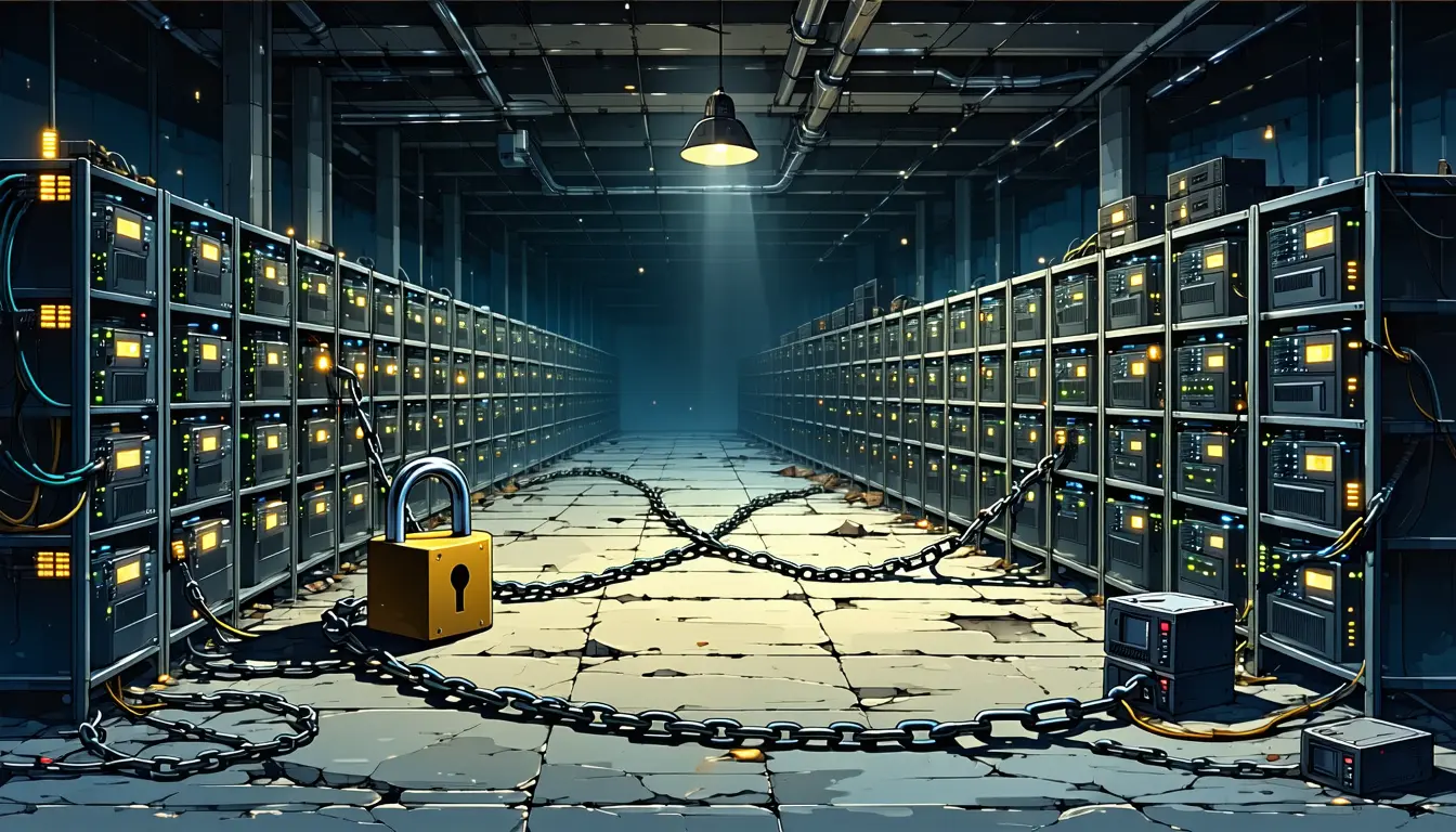 Illustration accompanying Riot Platforms pays off its $200 million Coinbase loan seven months early to reclaim 5,821 bitcoin