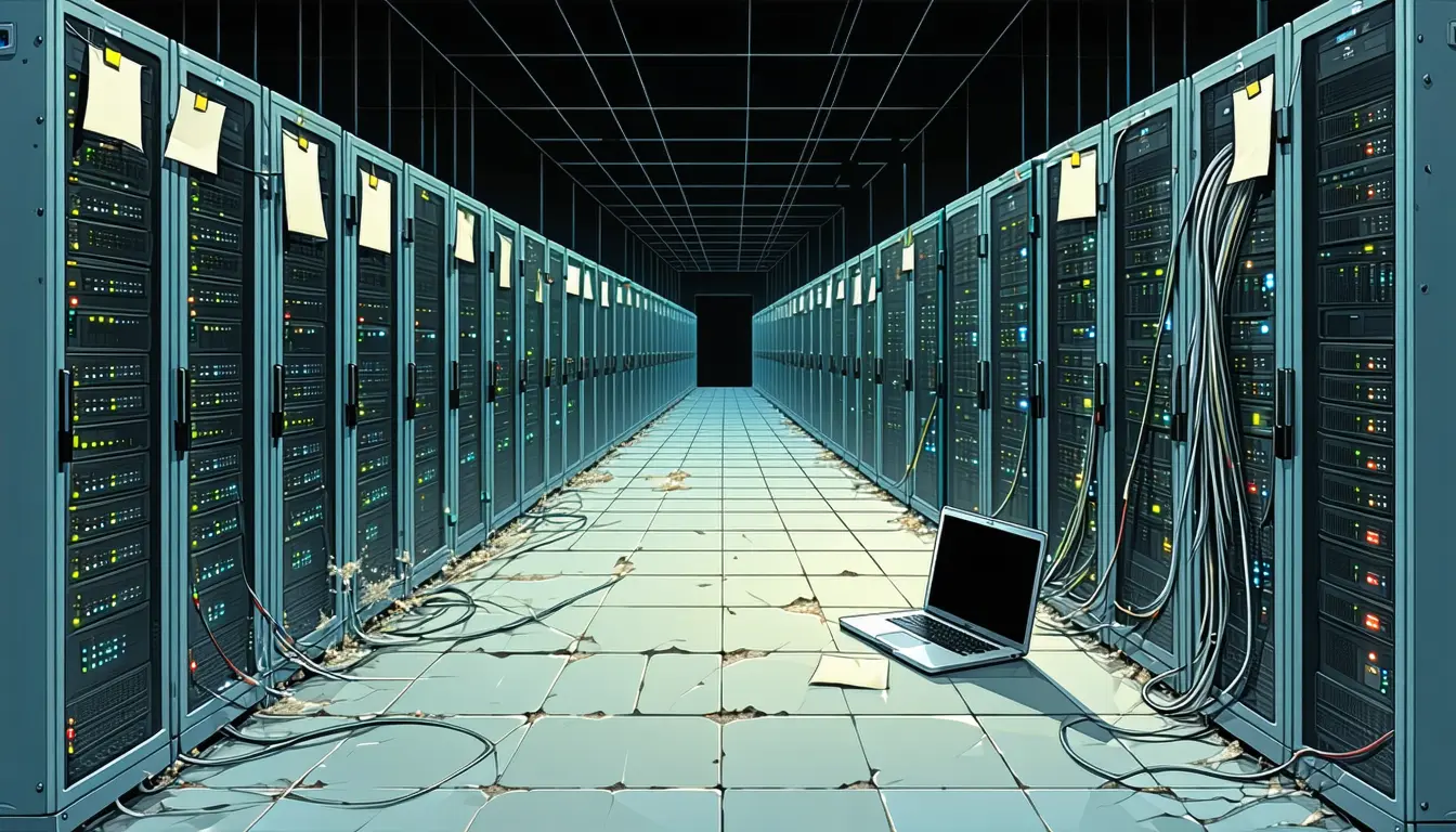 Illustration accompanying AWS report ties shadow AI to review queues that outlast the experiments