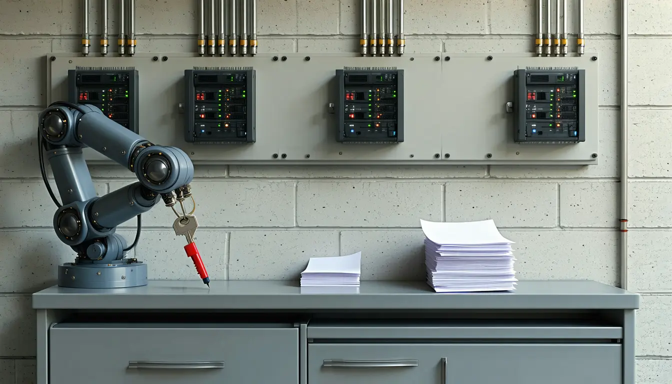 Illustration accompanying Copilot code review on Azure Repos waits on three admins before its first comment