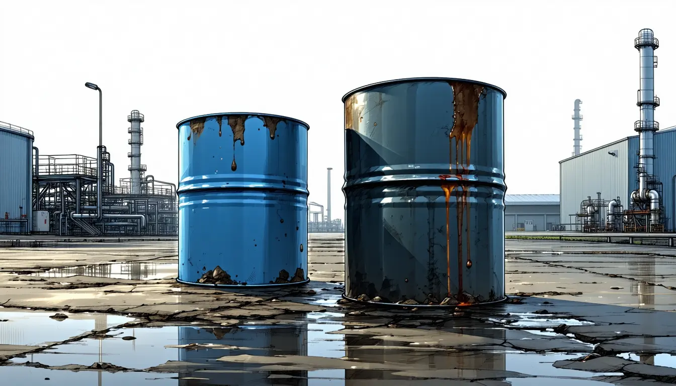 Illustration accompanying Brent's $104.46 barrel costs 55% more than it did a year ago
