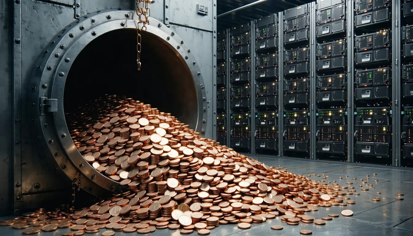 Illustration accompanying Spot Bitcoin ETFs' $2.4 billion week caps a $6.7 billion climb since mid-July