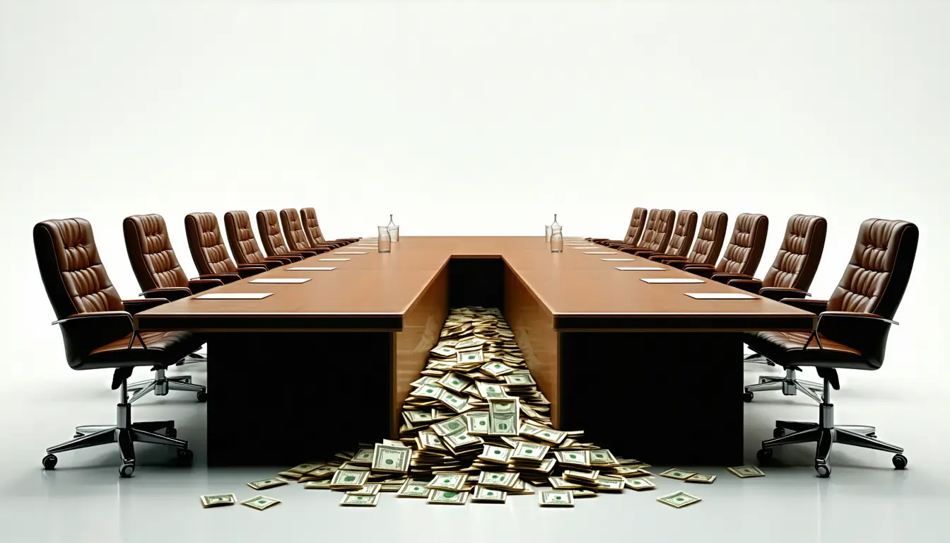 Illustration accompanying Wharton-CPA primer urges boards to take direct charge of corporate political spending