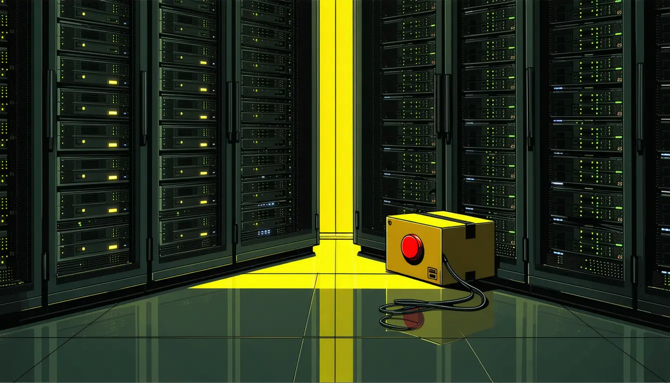 Illustration accompanying NVIDIA's agent safety platform pairs an available software runtime with an unreleased hardware watchdog