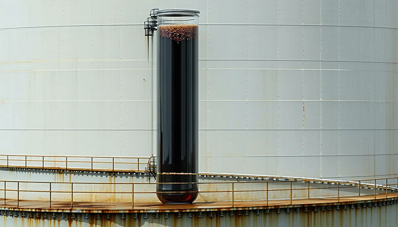 Illustration accompanying Brent's $2.56 slide still leaves a barrel about 49% dearer than a year ago
