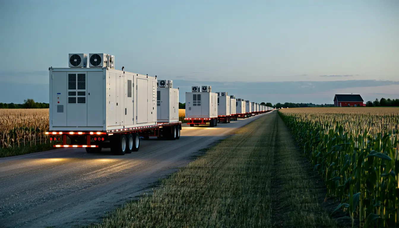 Illustration accompanying Pew counts two-thirds of planned US data centers in rural counties