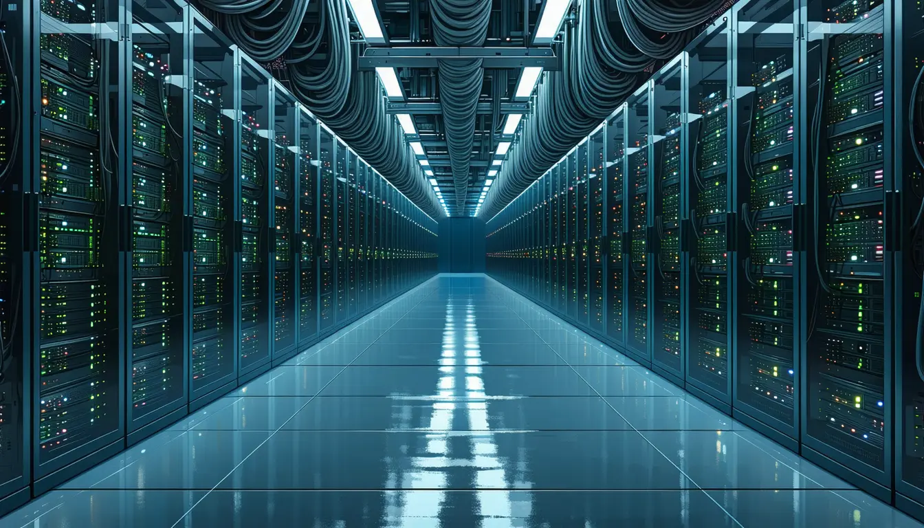 Illustration accompanying Lambda's planned Oklahoma data center would shed computing load at grid peaks