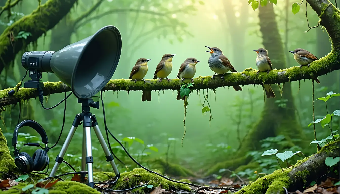 Illustration accompanying Field measurements of 123 bird species tie the loudest calls to big bodies and wide beaks