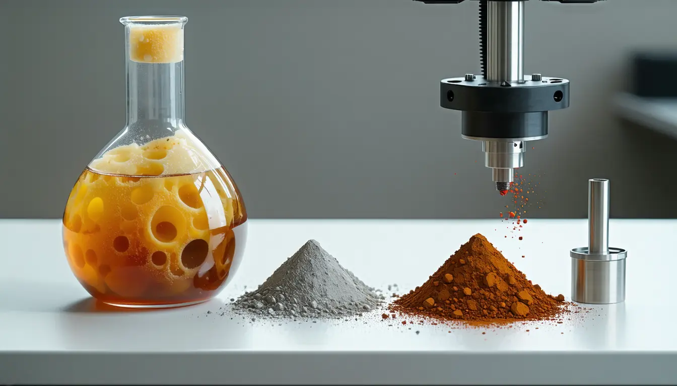 Illustration accompanying NASA Glenn makes a bacterial plastic stronger by mixing in simulated moon and Mars dust