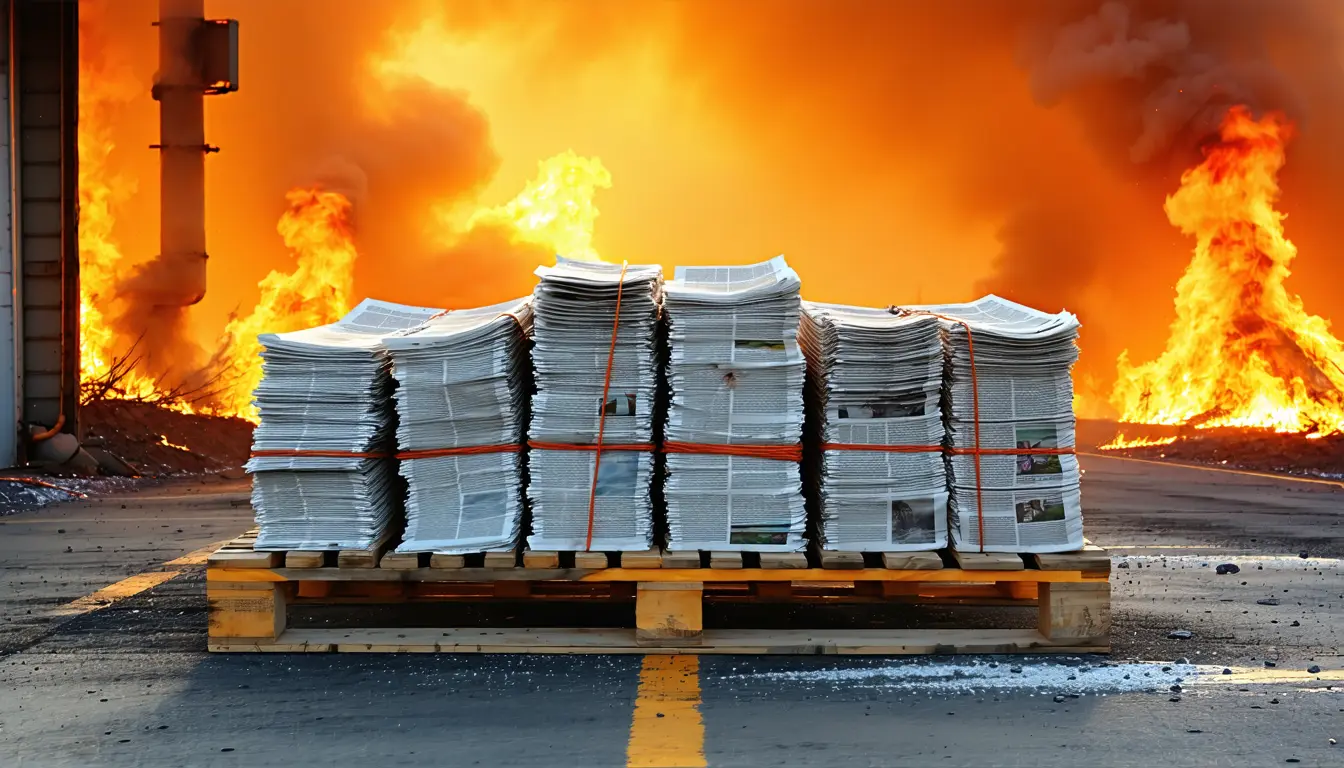 Illustration accompanying Six Canadian and US newsrooms tied the 2023 wildfires to climate change in more than 30% of stories