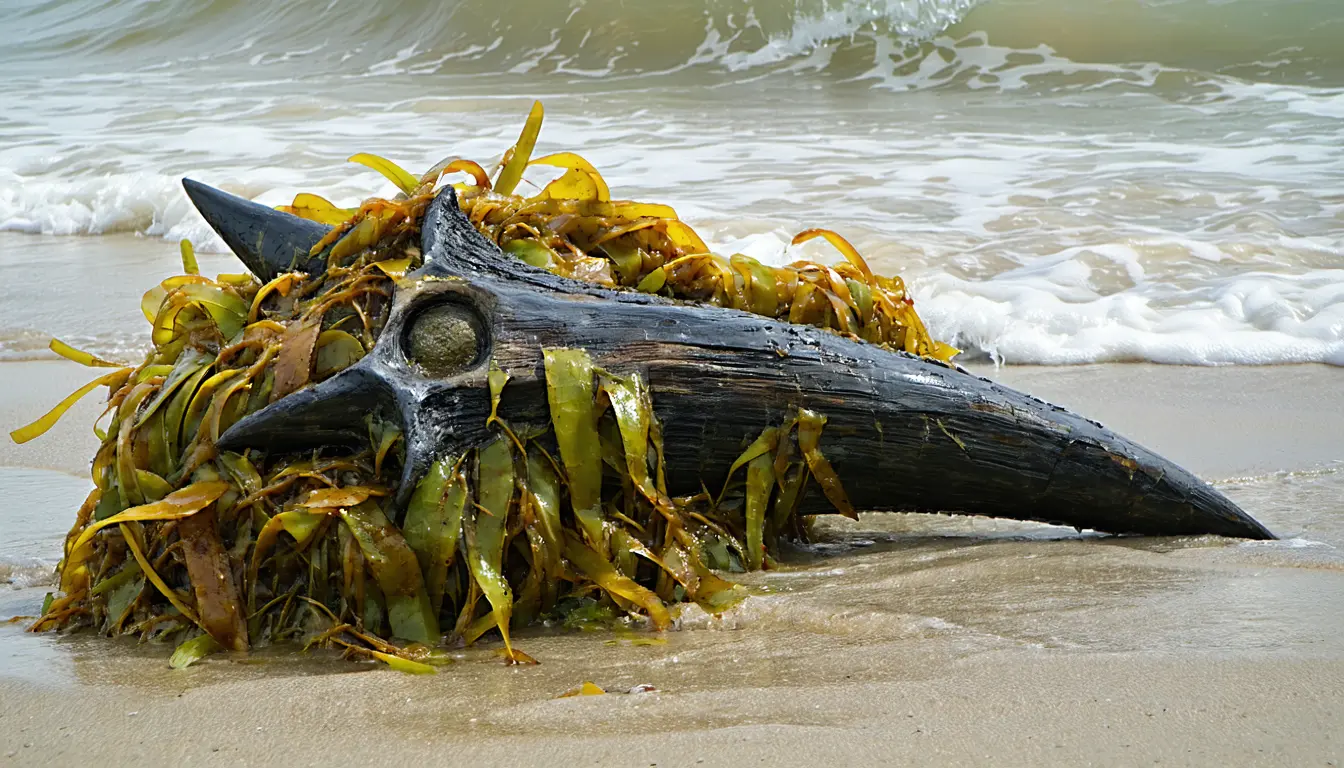 Illustration accompanying Teeth from Cretaceous shorelines hold a carbon signal pointing to food from the sea