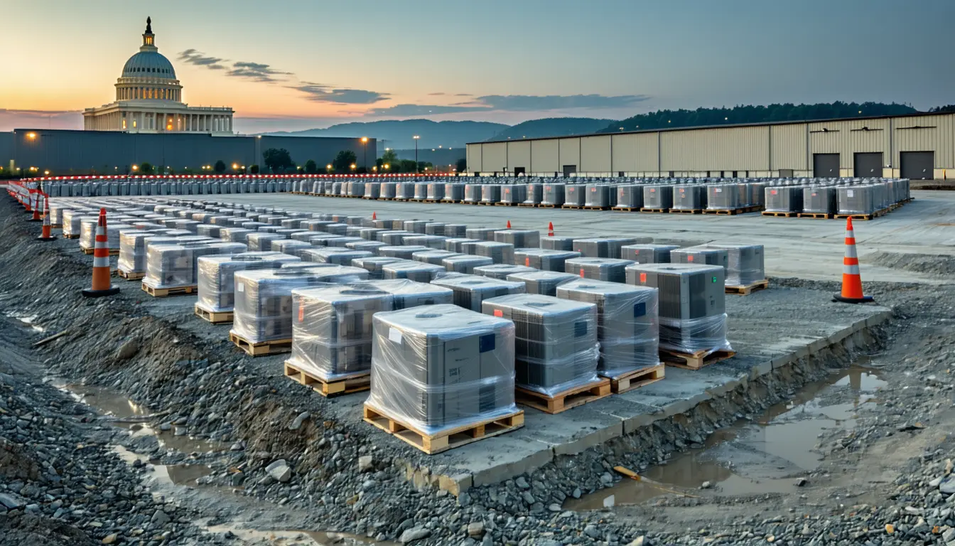 Illustration accompanying Data center moratoriums are moving from counties to statehouses