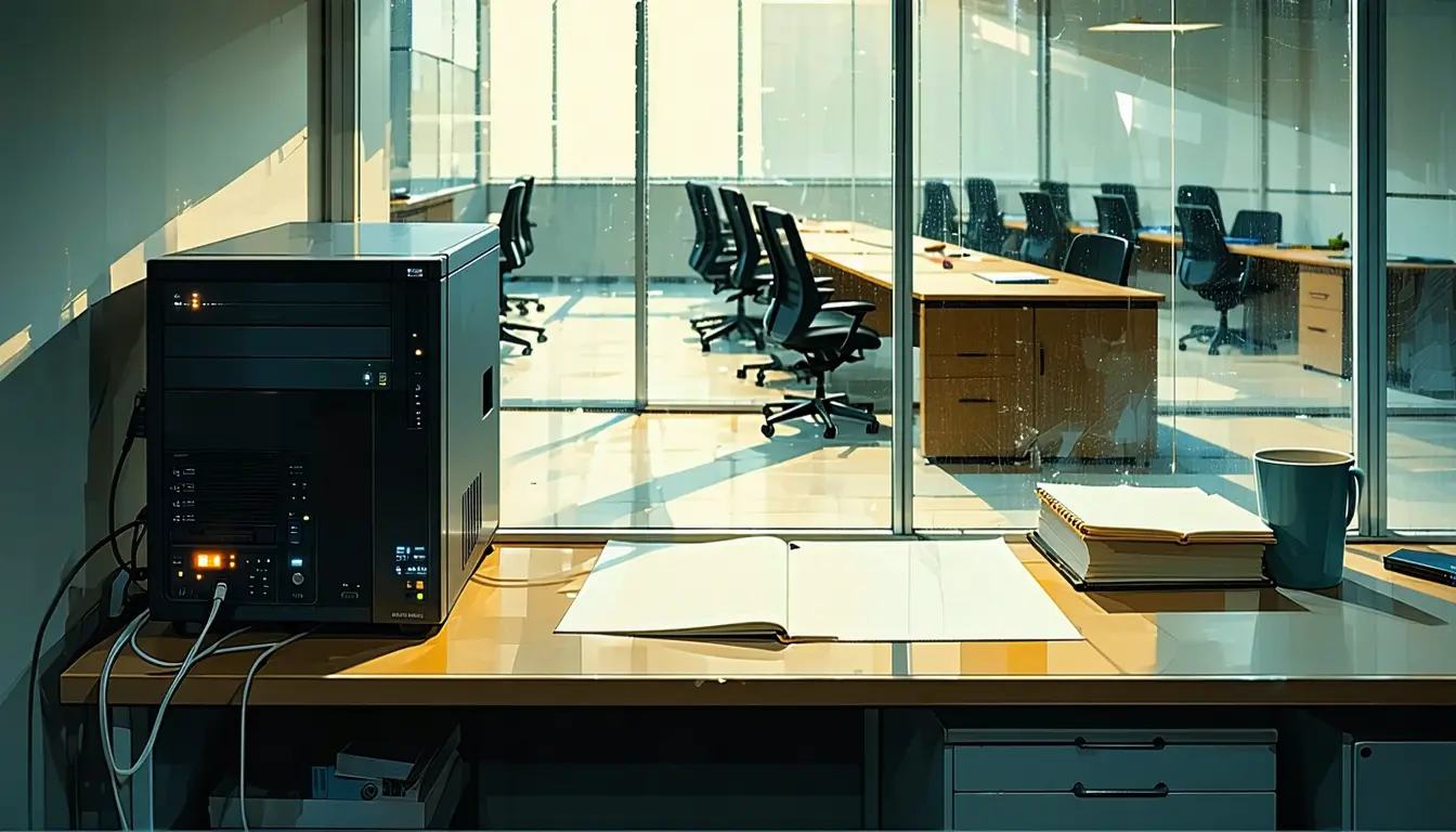 Illustration accompanying Managers run more of their writing past AI than the employees they supervise