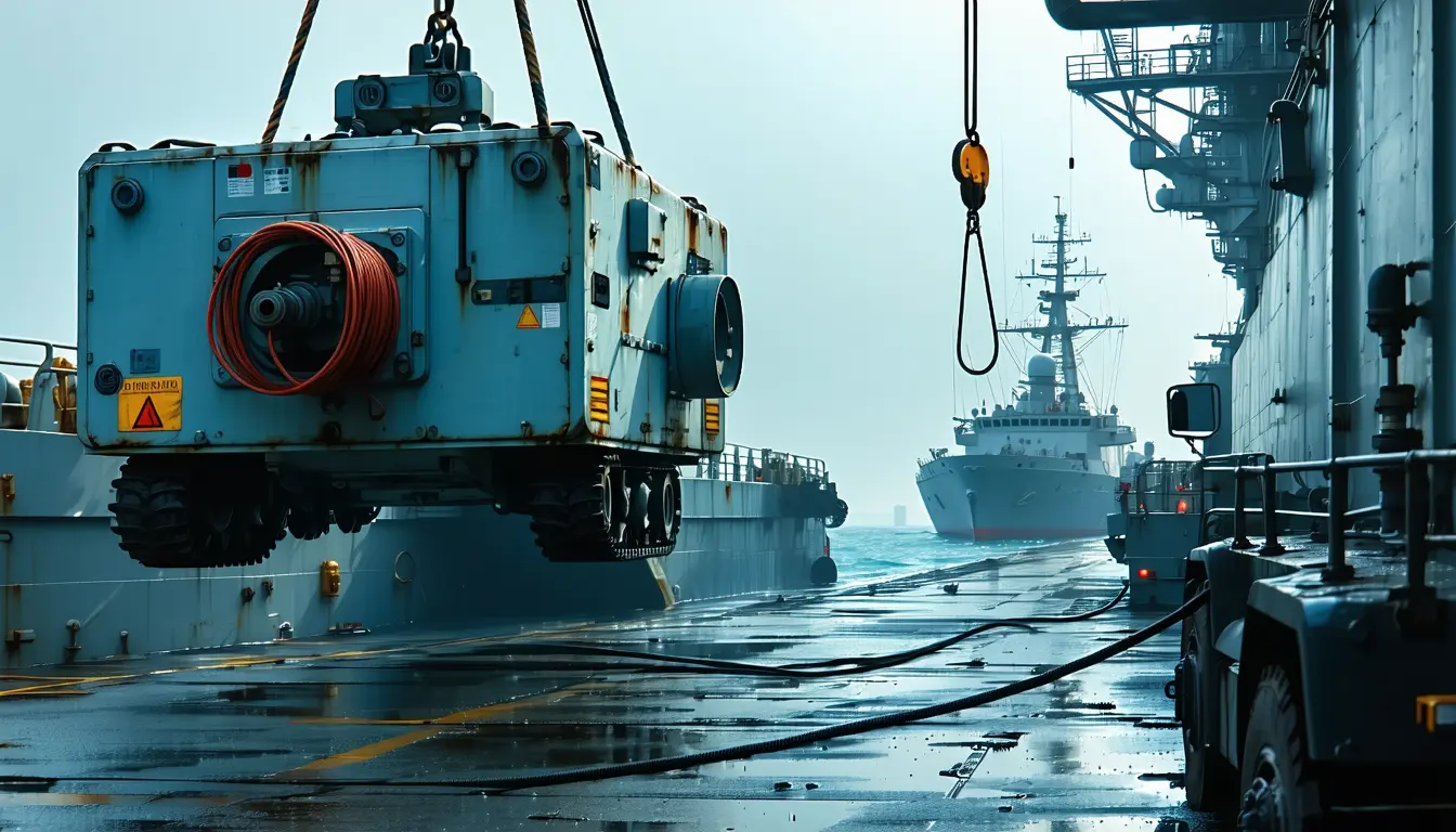 Illustration accompanying China sends a domestically built 4,500-meter work robot out for South China Sea trials