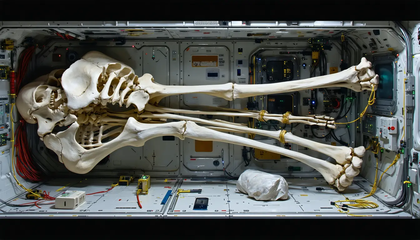 Illustration accompanying Astronauts break hips younger and more often after spaceflights longer than 90 days