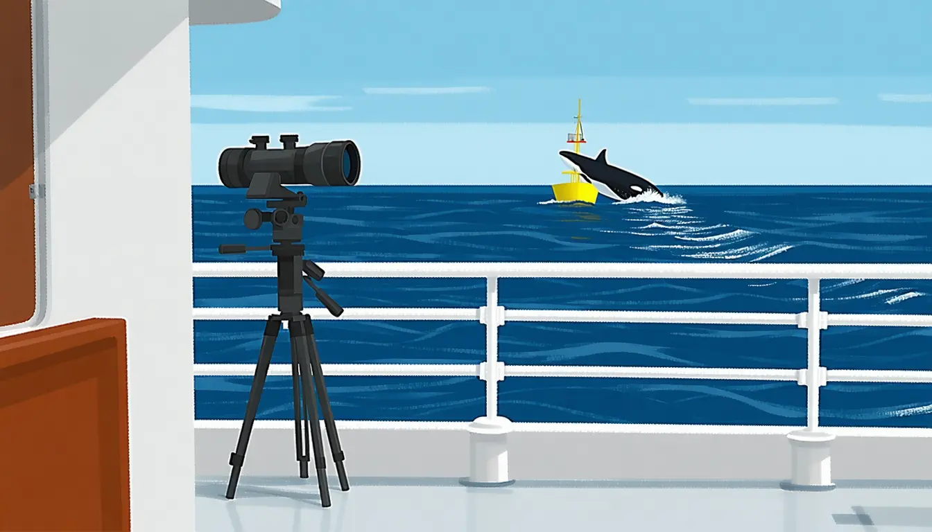 Illustration accompanying Ferry observers on 19 Mediterranean routes see fin whales move their hotspots within weeks