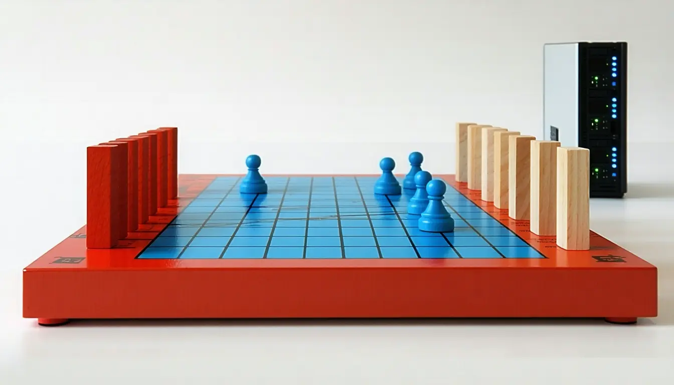 Illustration accompanying Self-play system Ataraxos outplays top-ranked human Stratego players on a smaller training budget