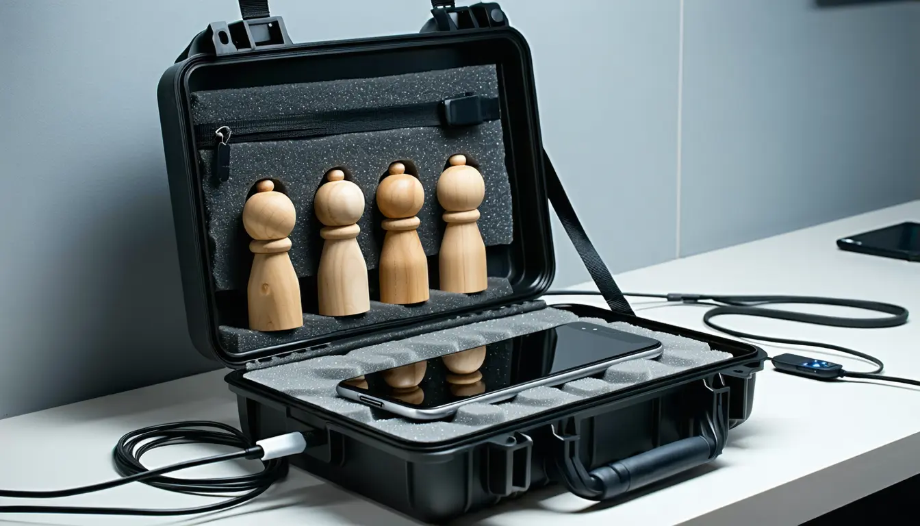Illustration accompanying DOJ charges Oxygen Forensics leaders with hiding the Russian ownership behind their forensic tools
