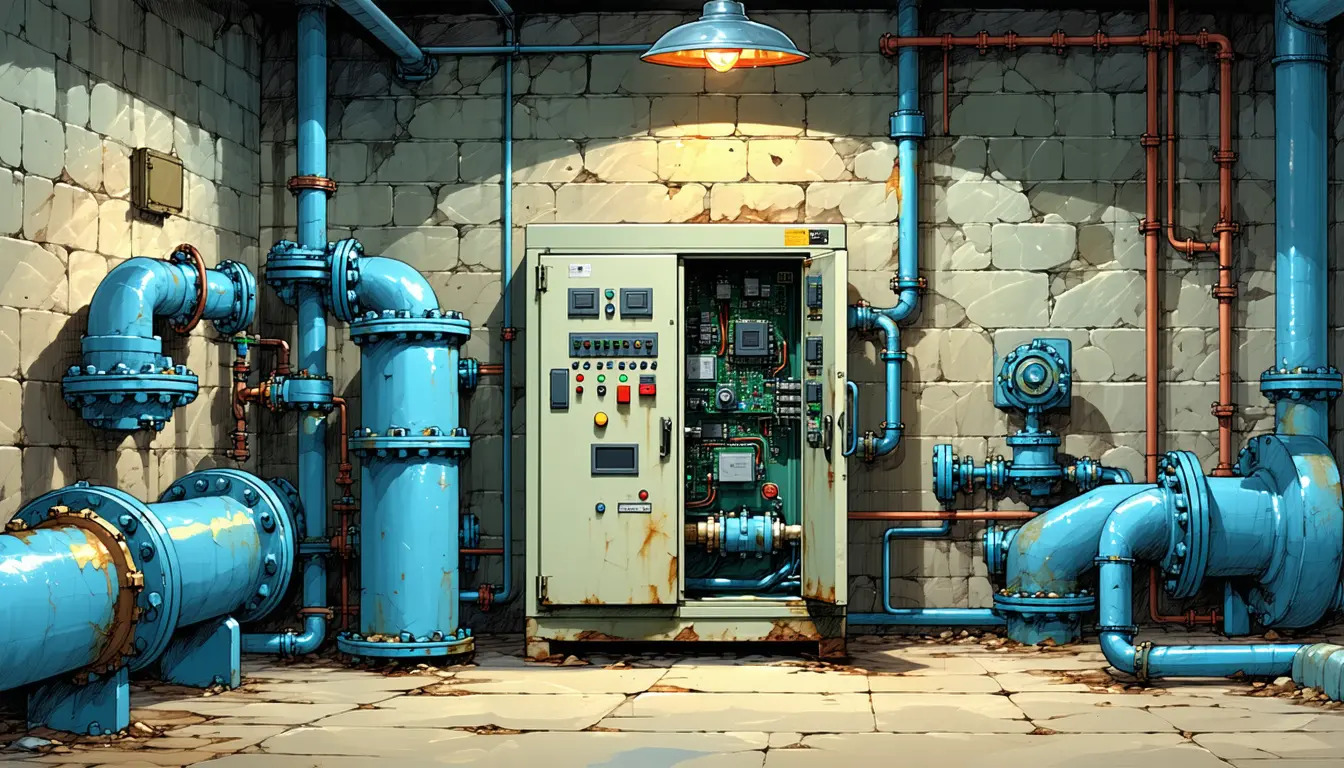 Illustration accompanying WaterISAC speeds threat sharing for water utilities still running exposed, pre-cyber PLCs