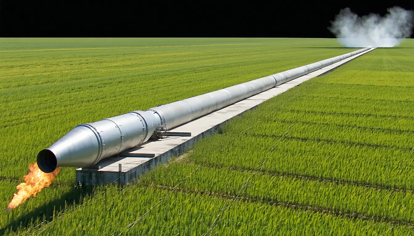 Illustration accompanying Canada Rocket Company's London engine test site would cost a third more than the startup has raised