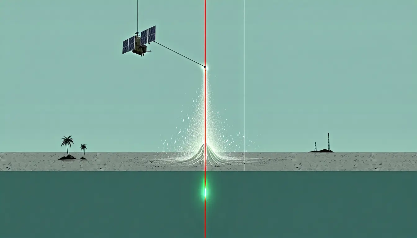 Illustration accompanying EarthCARE's lidar helped Darwin forecasters confirm the height of Anak Krakatau's ash plume