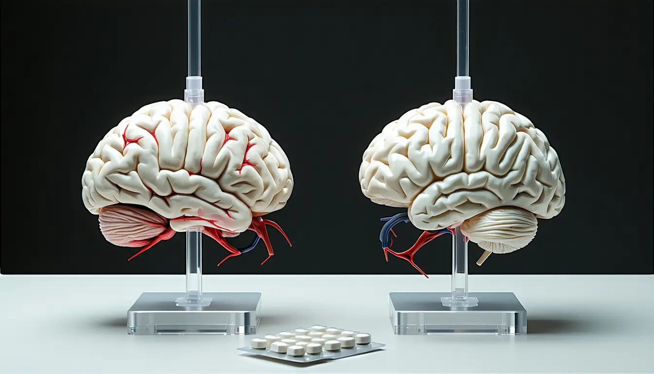 Illustration accompanying Four weeks of rapamycin raised brain blood flow only in people carrying APOE4