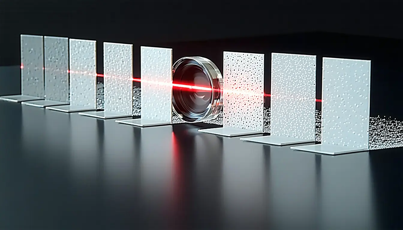 Illustration accompanying ICTER team suppresses OCT speckle by scattering light differently in every frame