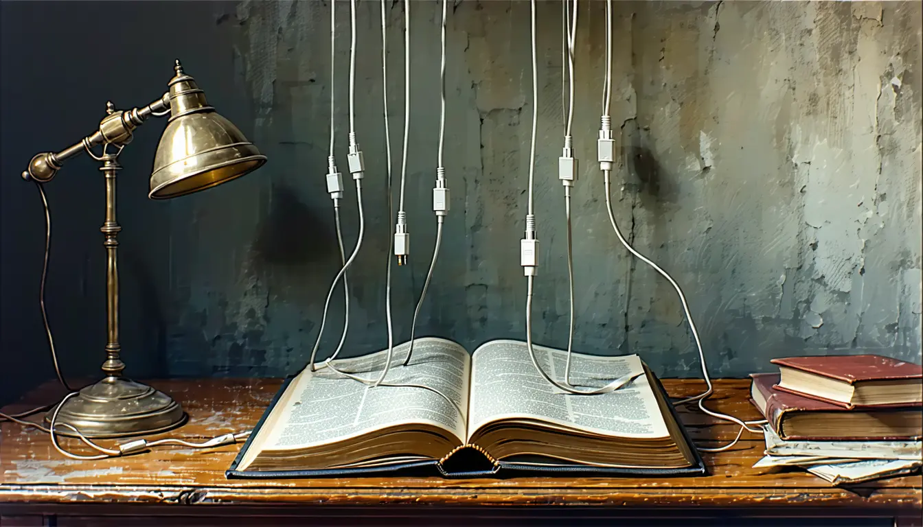 Illustration accompanying Merriam-Webster adds AI words its own lexicographer says take programming knowledge to explain