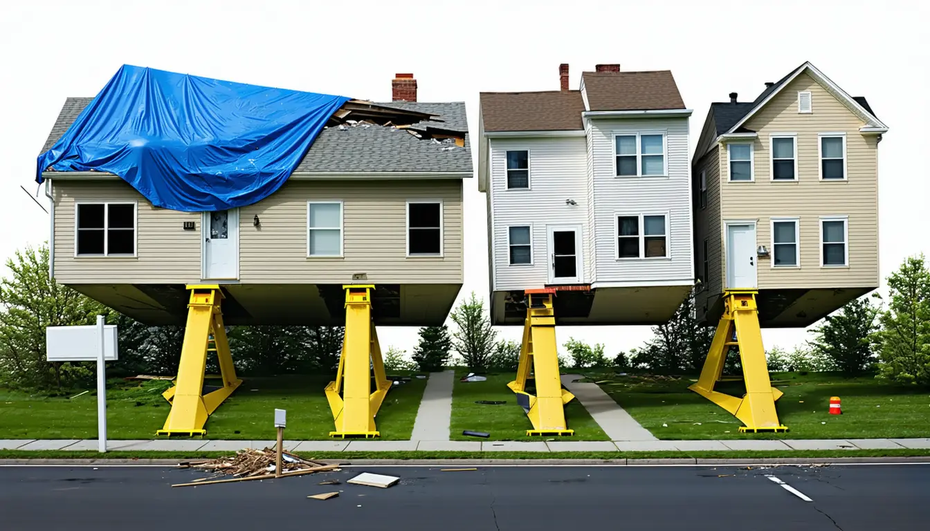 Illustration accompanying Rents stay 6.5% to 12.5% above expected four years after disasters in California and Florida