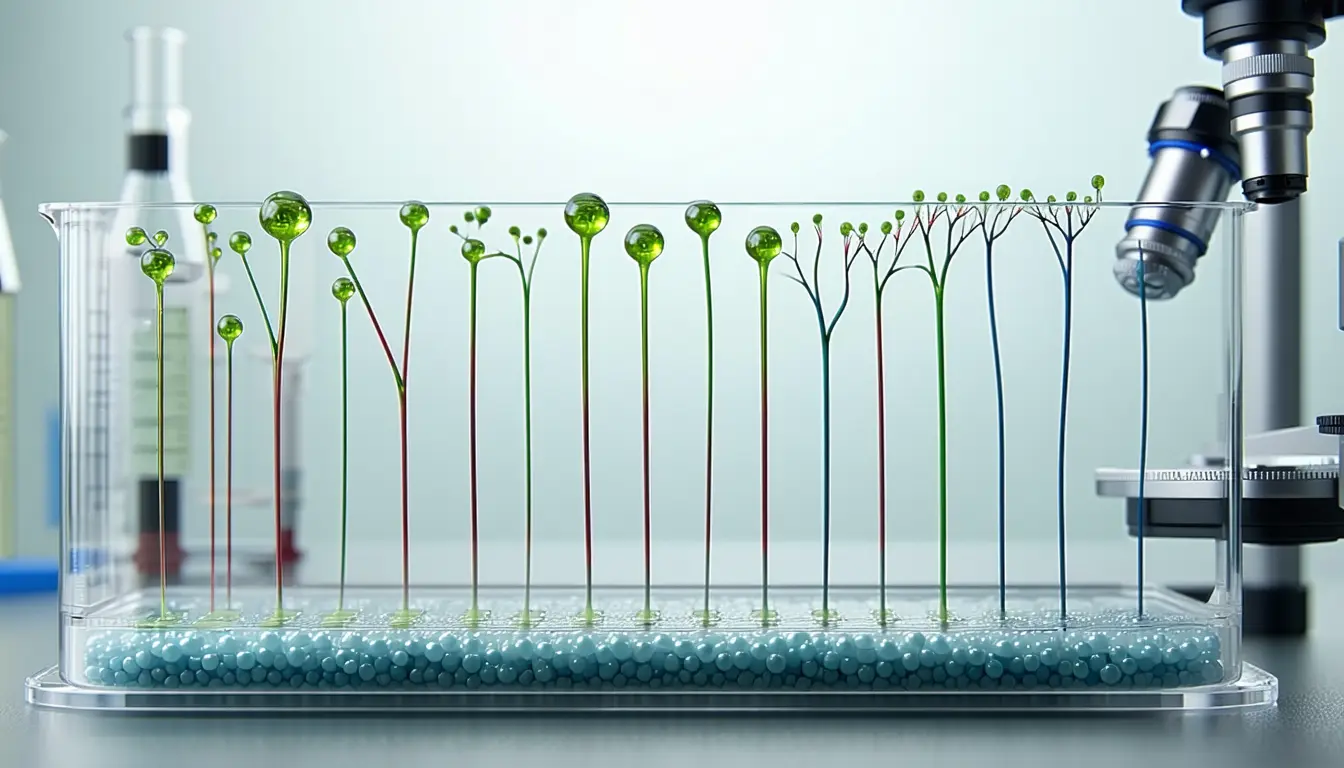 Illustration accompanying Self-capping ends let Northwestern scientists grow supramolecular threads to a chosen length