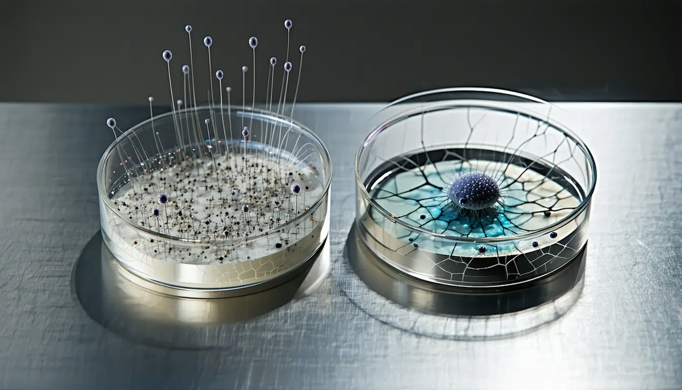 Illustration accompanying Starving E. coli swap DNA through phages over 100 times more often than they mutate