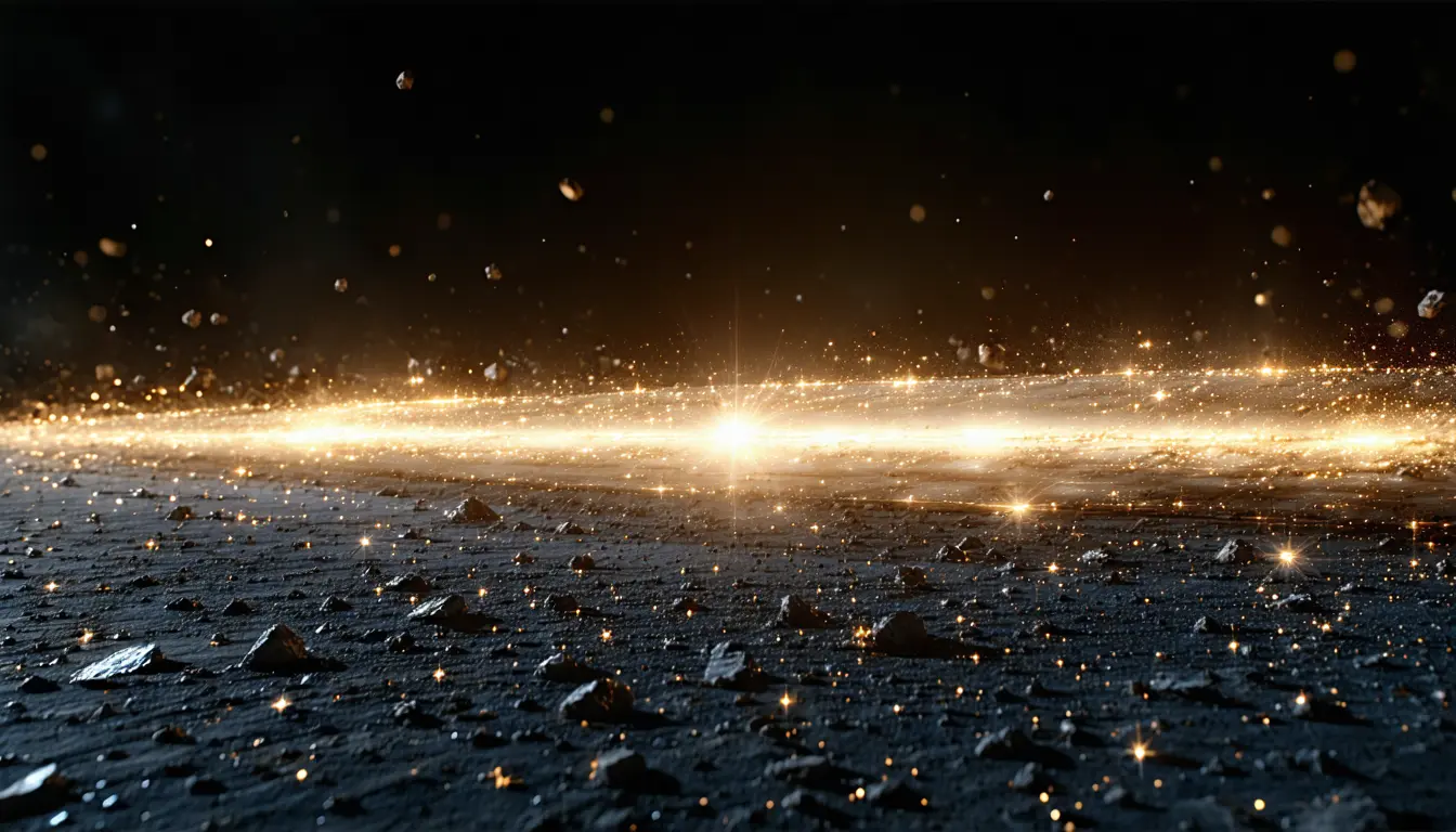 Illustration accompanying Webb sorts 21 extreme debris disks by the violence of the crashes that made them