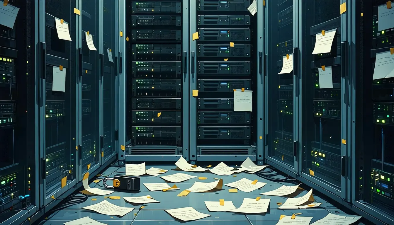 Illustration accompanying A Claude Code permission rule now enforces the commit ban that 18 prompt files only requested