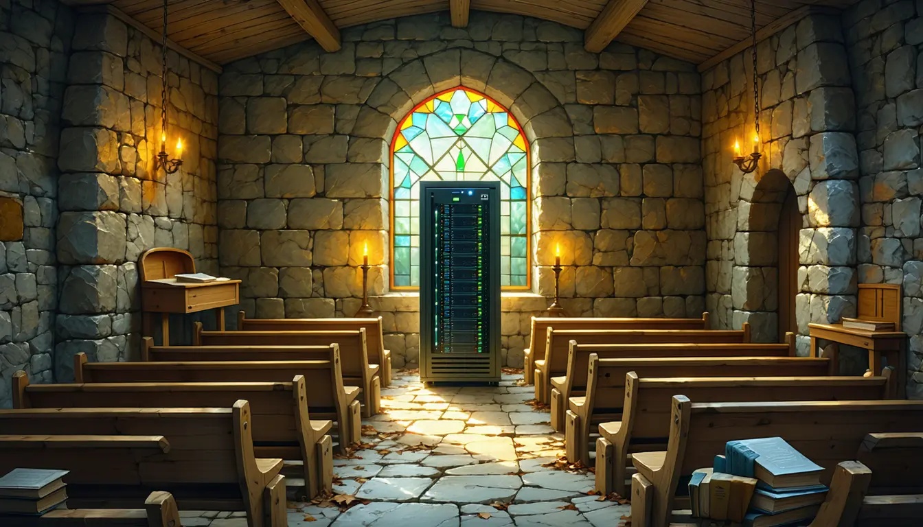 Illustration accompanying Anthropic flew dozens of theologians in under NDA to discuss whether Claude might be conscious