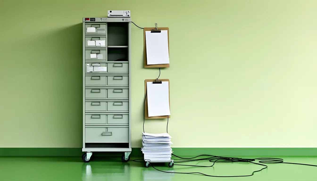 Illustration accompanying Third-party trackers replace CMS's hospital price-file catalog after the data.cms.gov rebuild