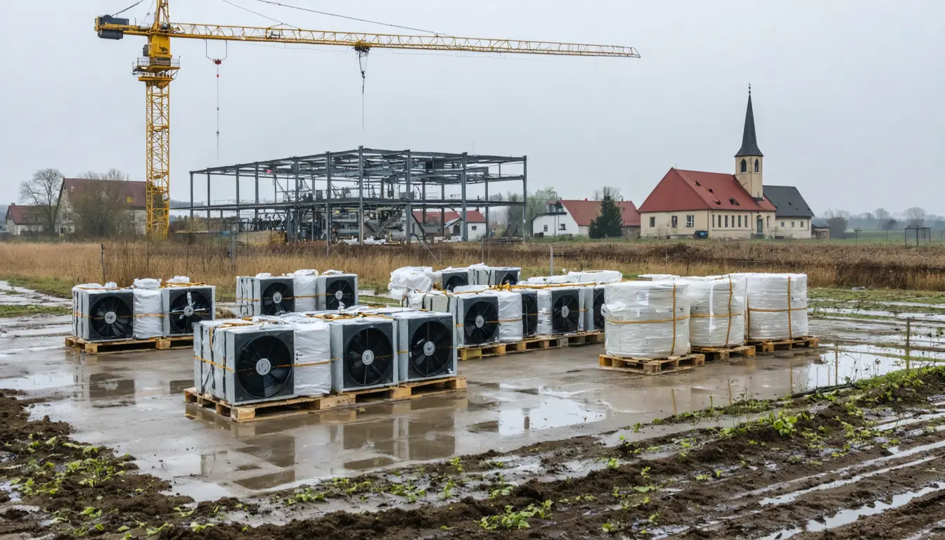 Illustration accompanying Public opposition has delayed or cancelled about $42 billion of European data center plans