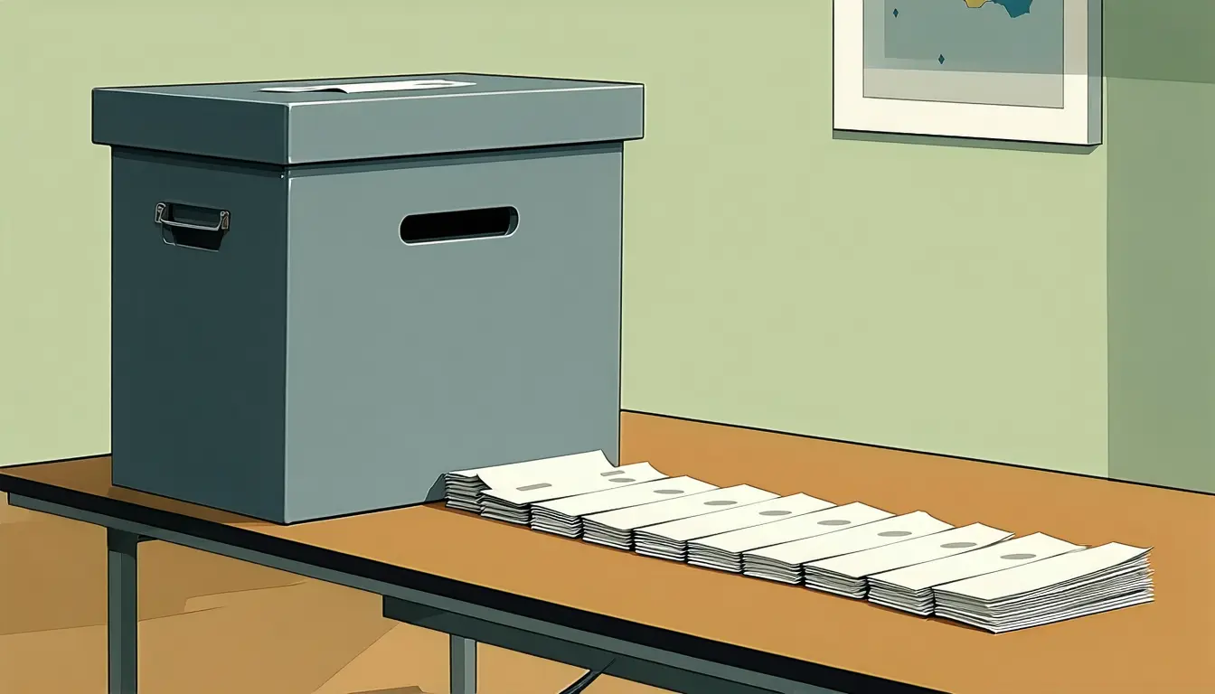 Illustration accompanying Princeton researcher rebuilt the order of 1.52m Georgia ballots with a $20 AI subscription