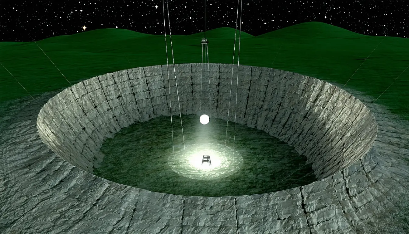 Illustration accompanying China's FAST telescope finds the lowest-mass double neutron star yet measured